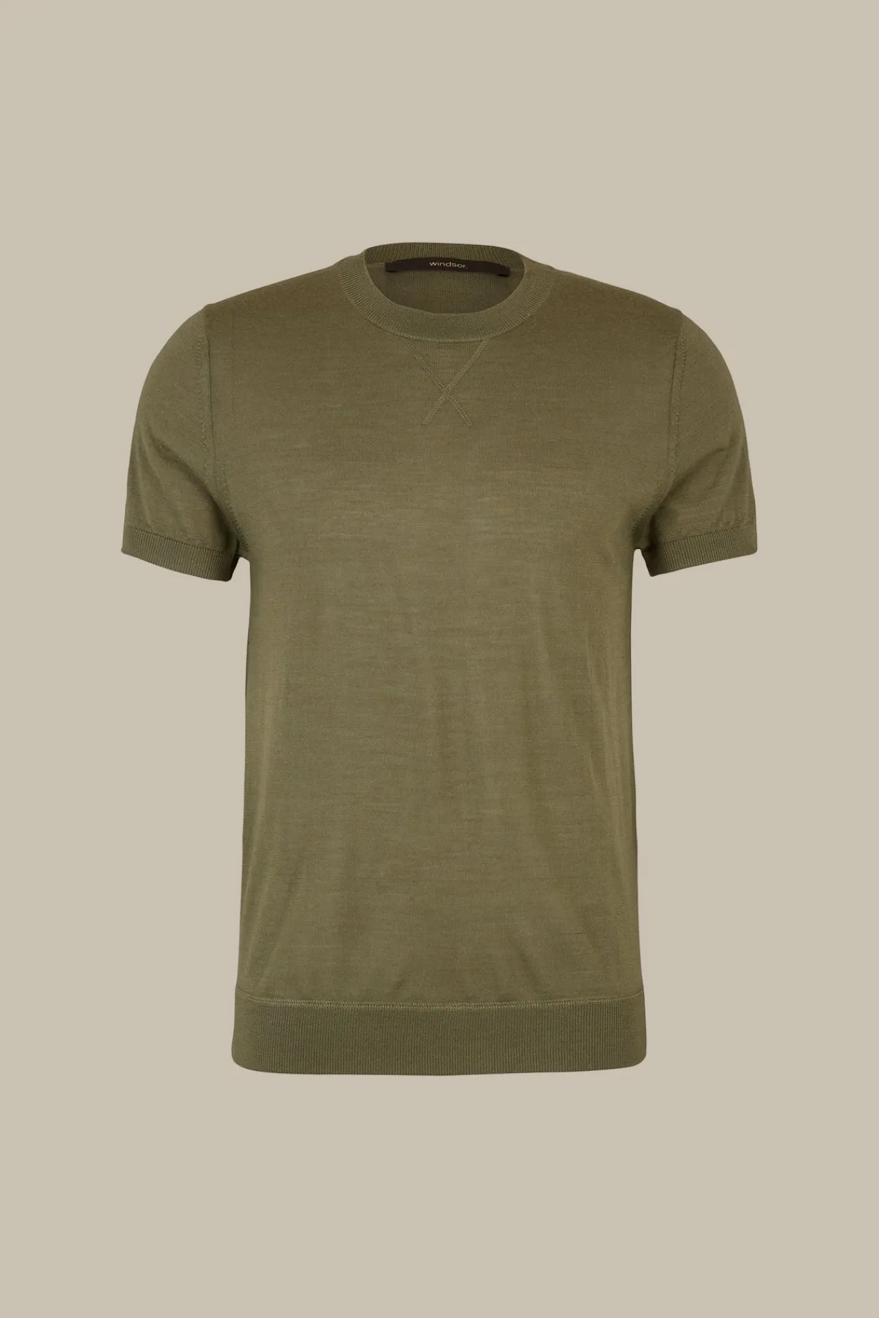 Strick-T-Shirt Nando In Oliv*Windsor Discount