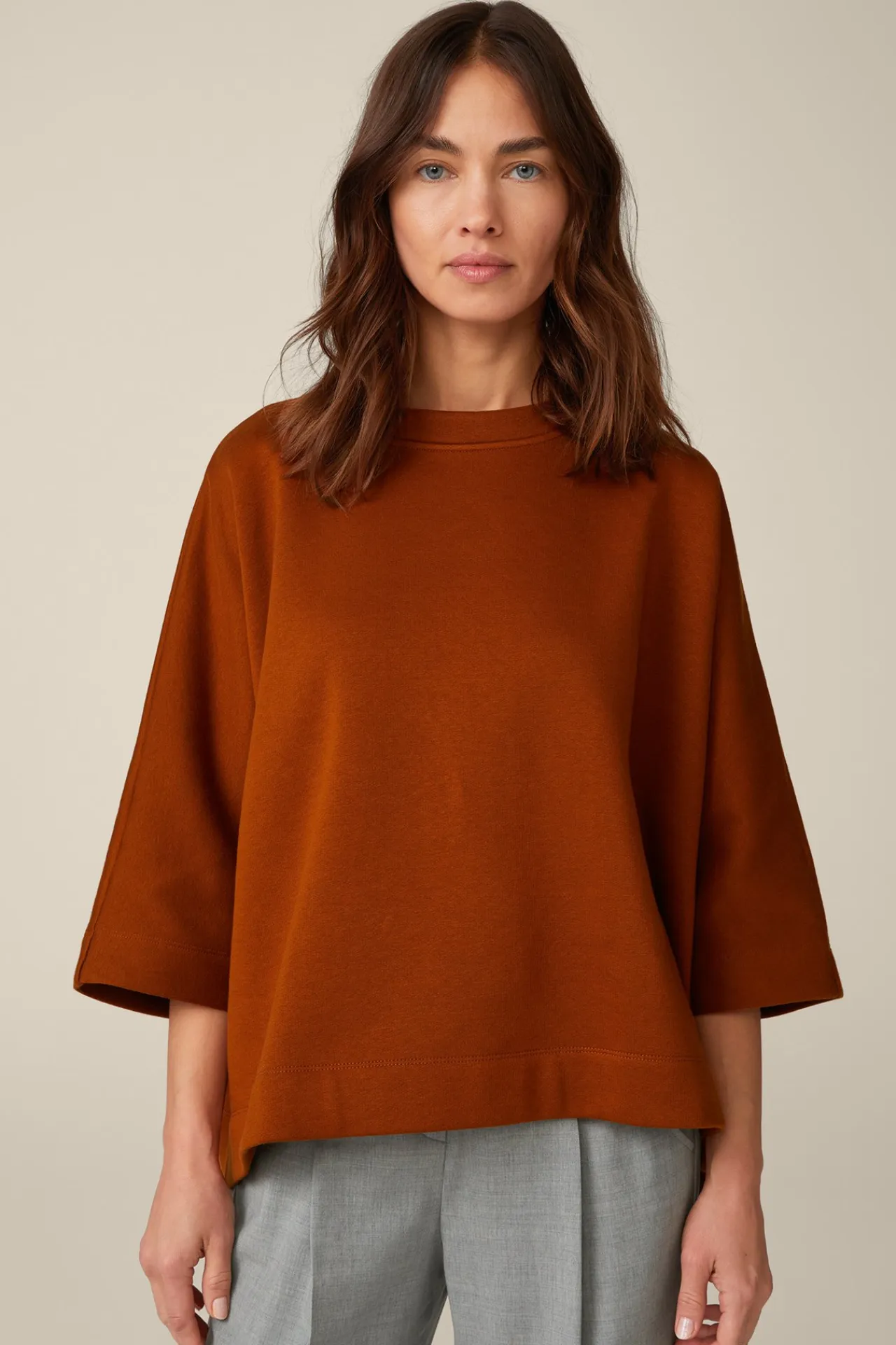 Sweat-Pullover, Oversized, In Kupfer*Windsor Fashion