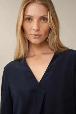 Tencel-Langarm-Shirt Mit Satin Vorderseite In*Windsor Outlet