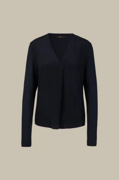Tencel-Langarm-Shirt Mit Satin Vorderseite In*Windsor Outlet