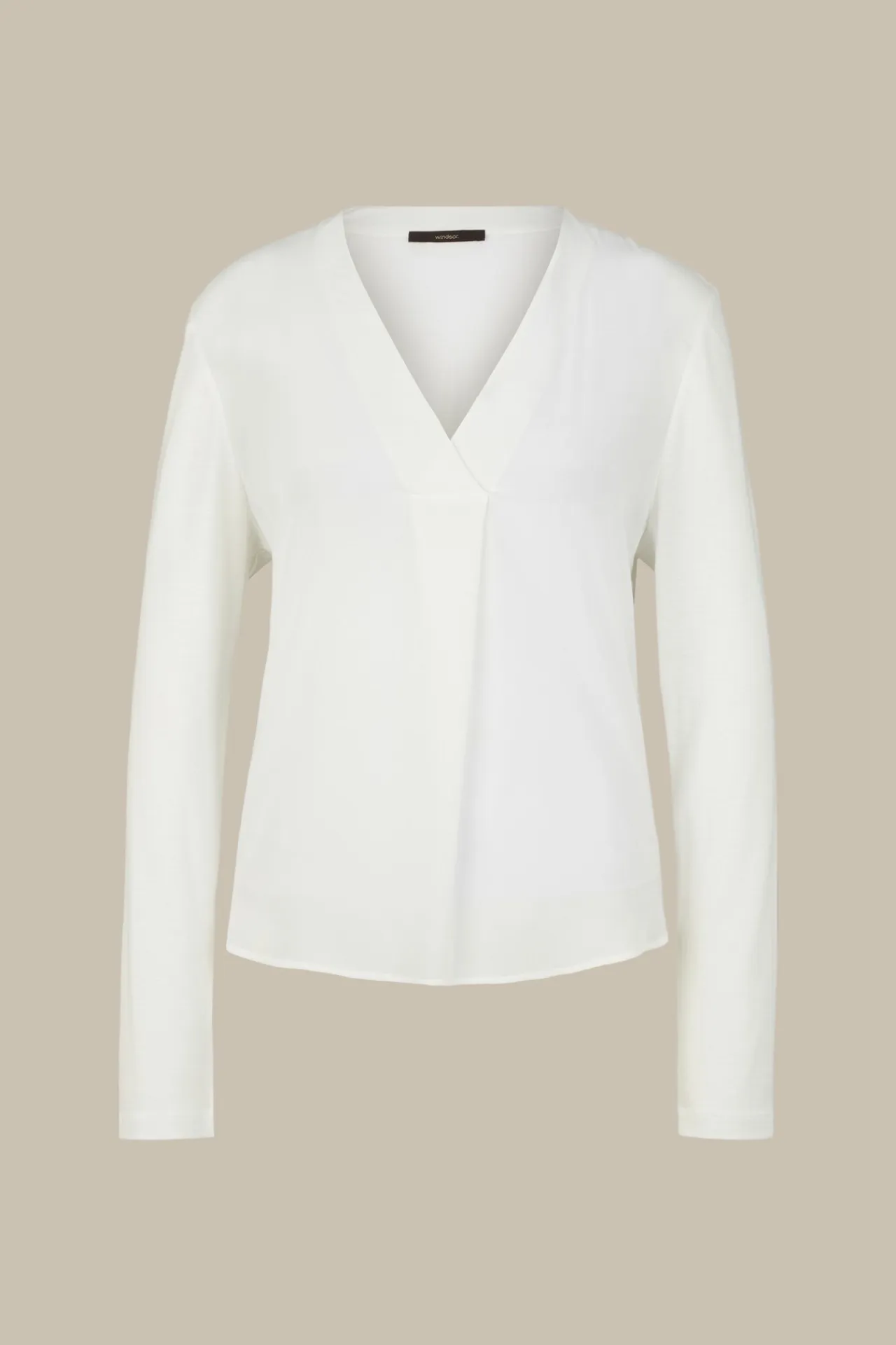 Tencel-Langarm-Shirt Mit Satin Vorderseite In*Windsor Best