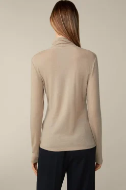 Tencel-Wollstretch-Rollkragen-Shirt In*Windsor Sale