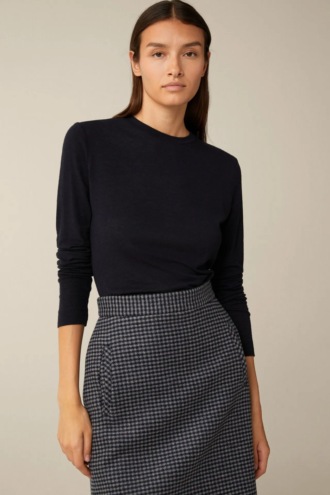 Tencel-Wollstretch-Rundhals-Shirt In*Windsor Clearance