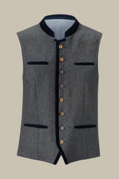 Trachten-Weste Au In Grau/Navy*Windsor Fashion