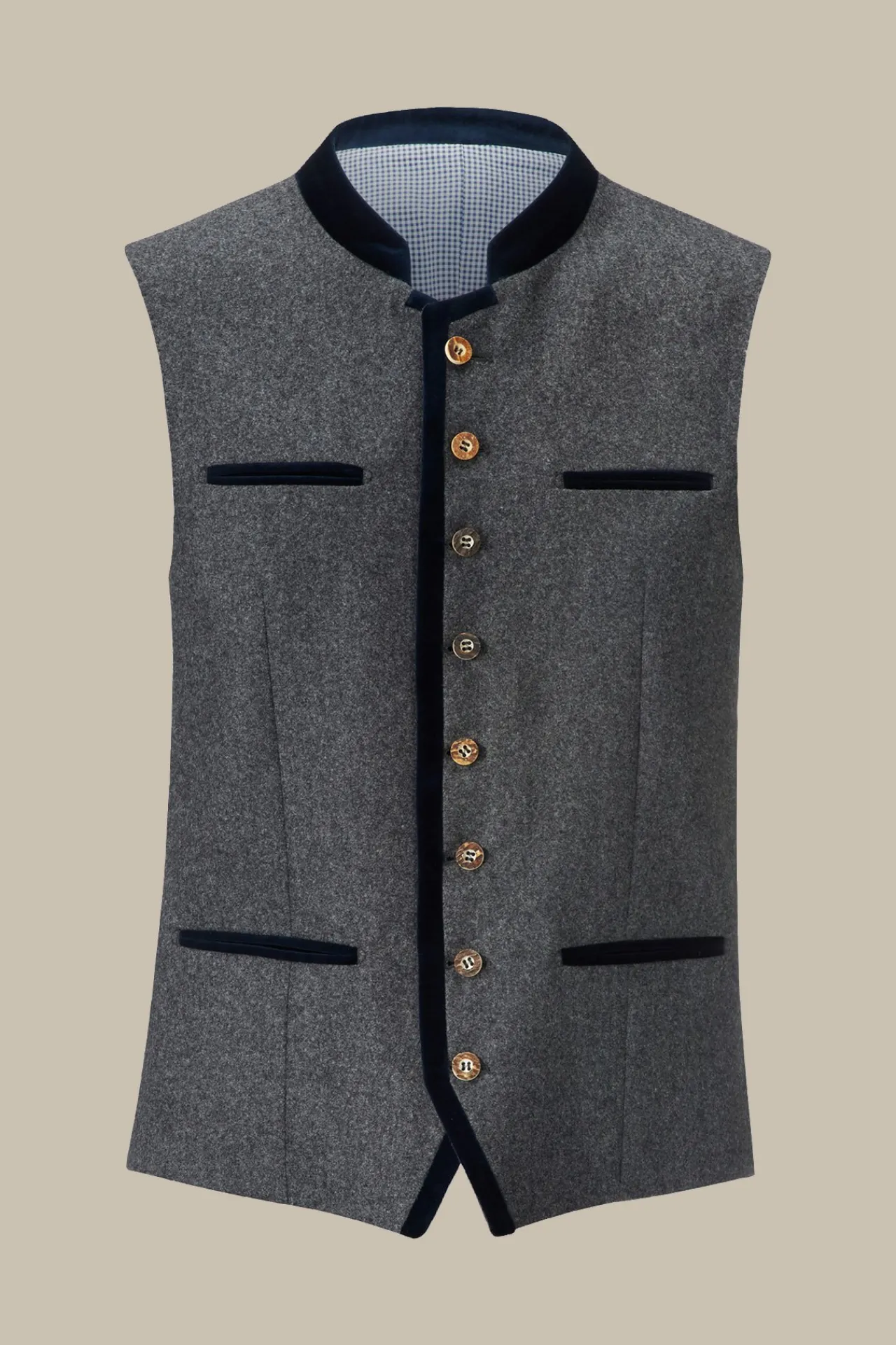 Trachten-Weste Au In Grau/Navy*Windsor Fashion