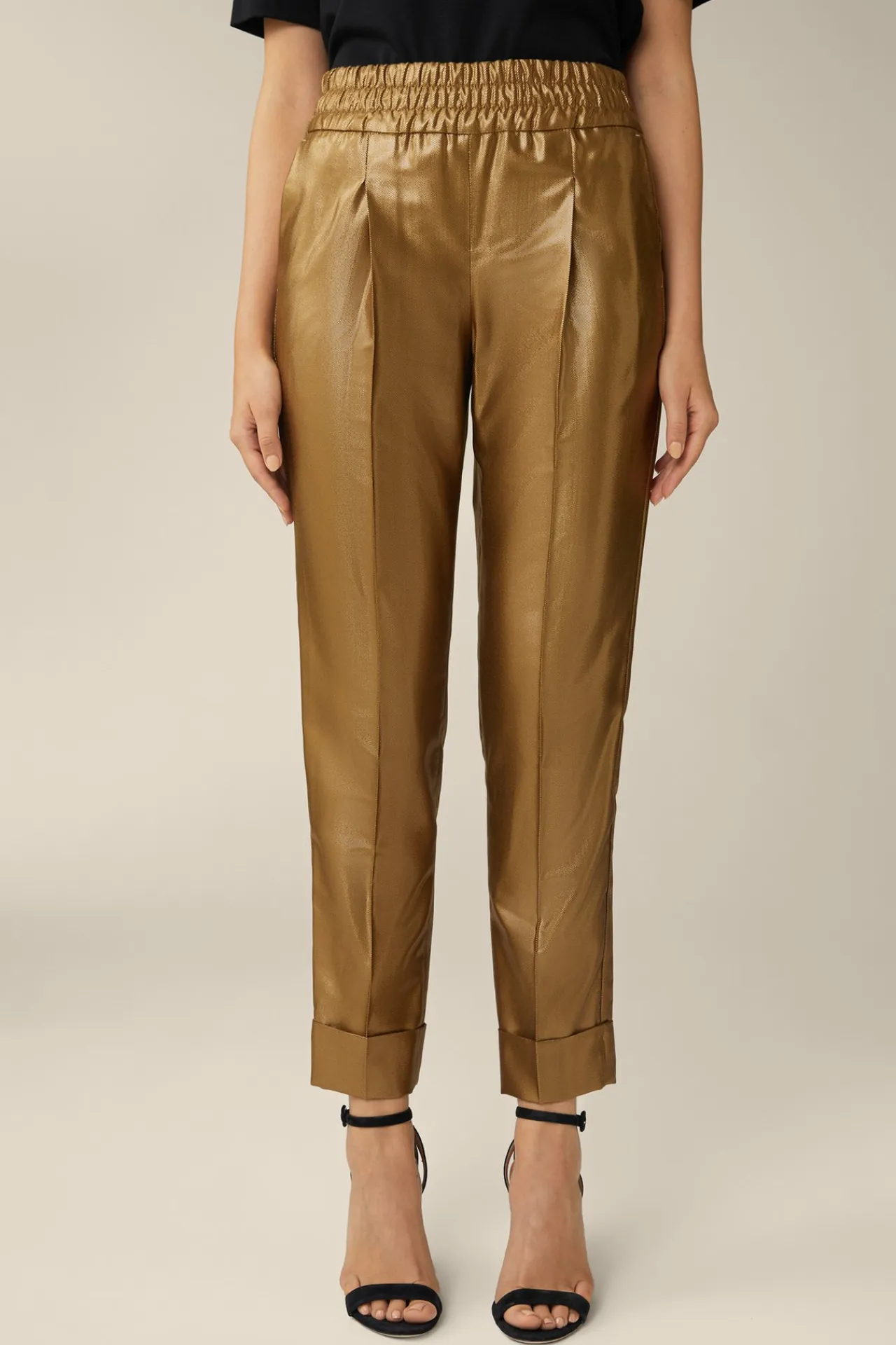 Viskosemix-Bundfalten-Hose Mit Lurex In*Windsor Outlet