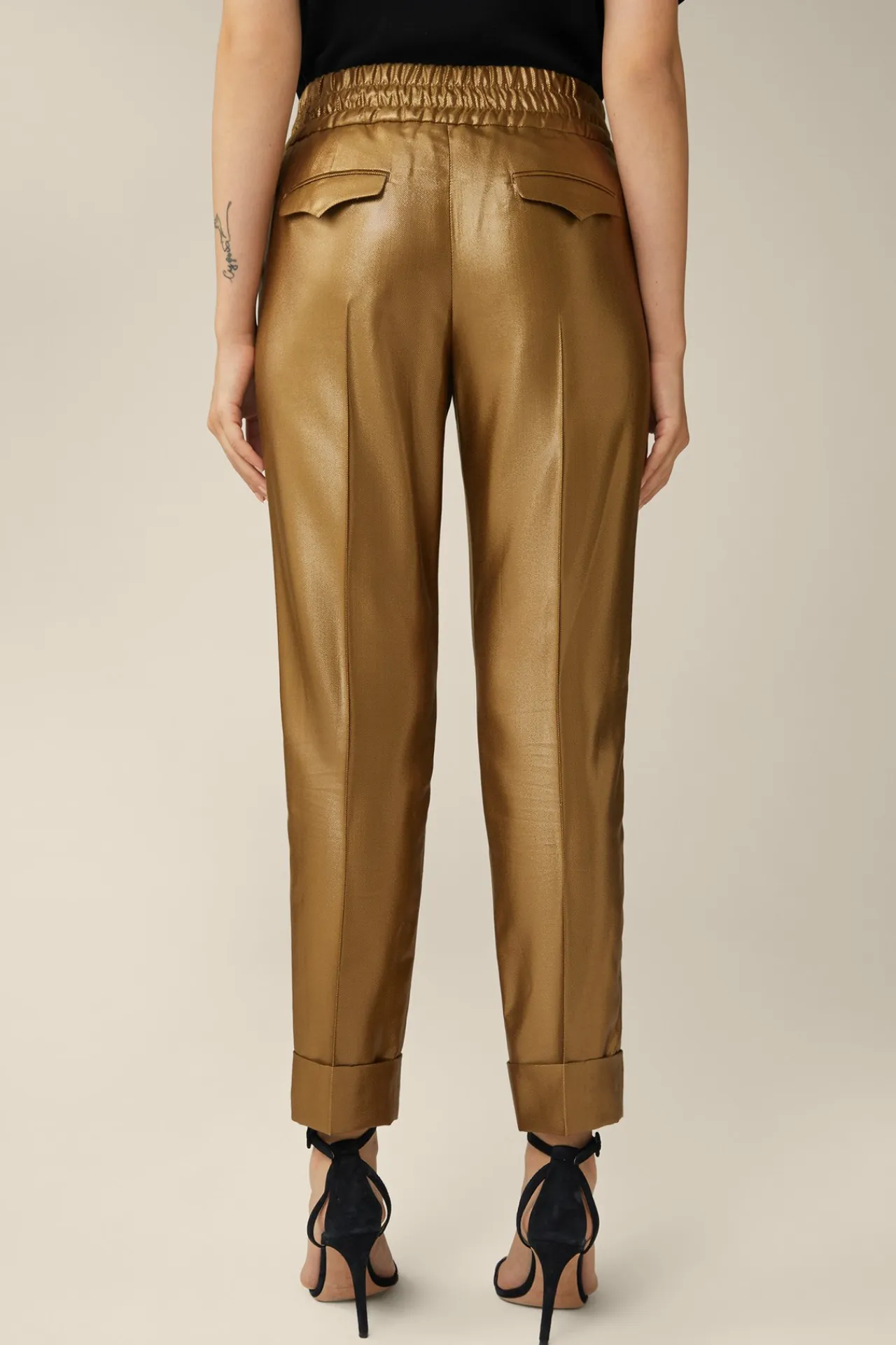 Viskosemix-Bundfalten-Hose Mit Lurex In*Windsor Outlet