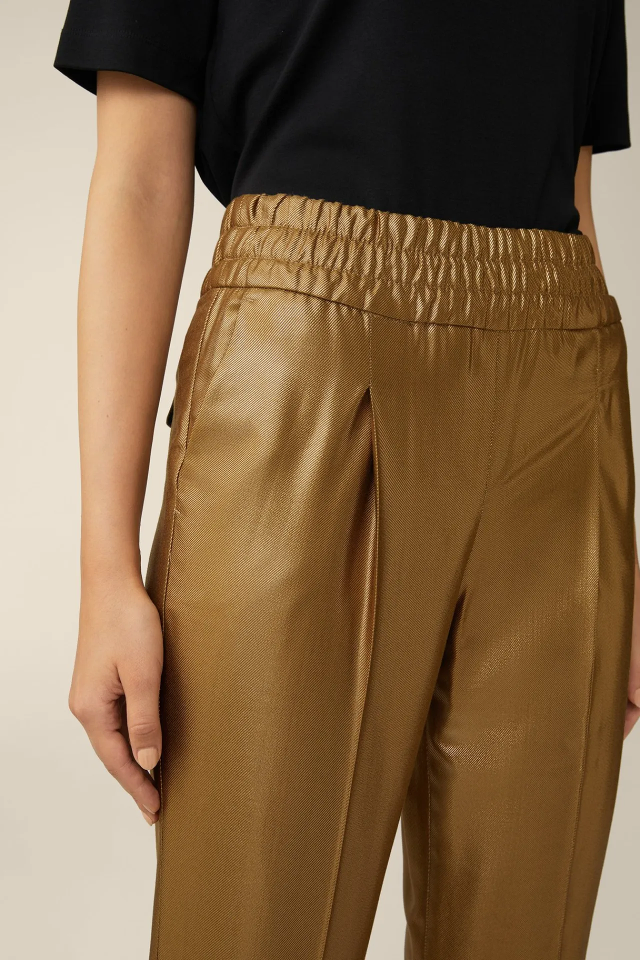 Viskosemix-Bundfalten-Hose Mit Lurex In*Windsor Outlet