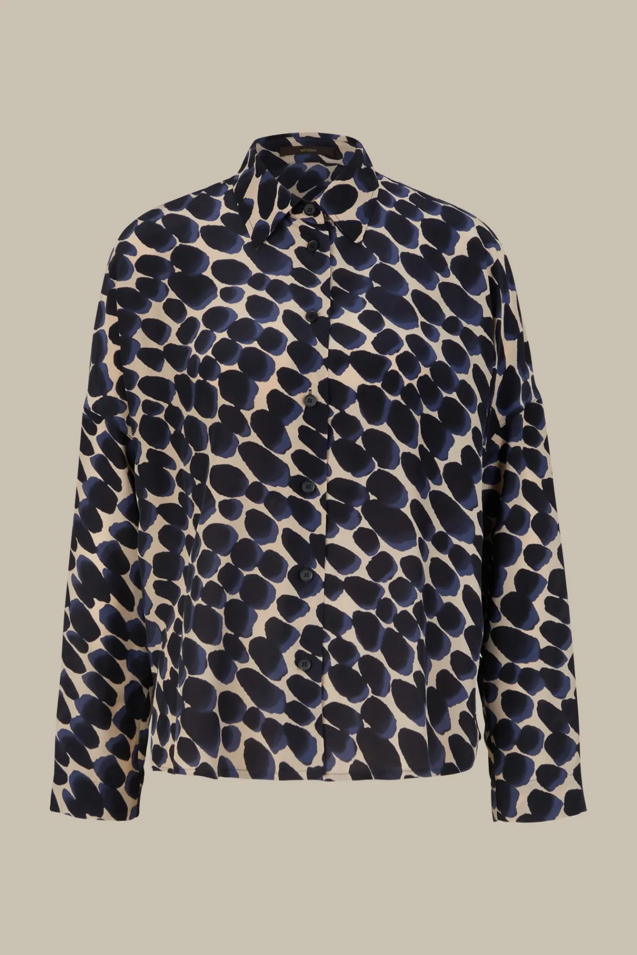 Viskose-Seidenmix-Hemdbluse In*Windsor Fashion