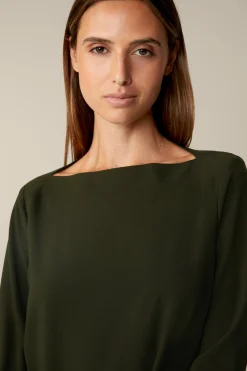 Wollcrepe-Eggshape-Kleid In*Windsor Hot