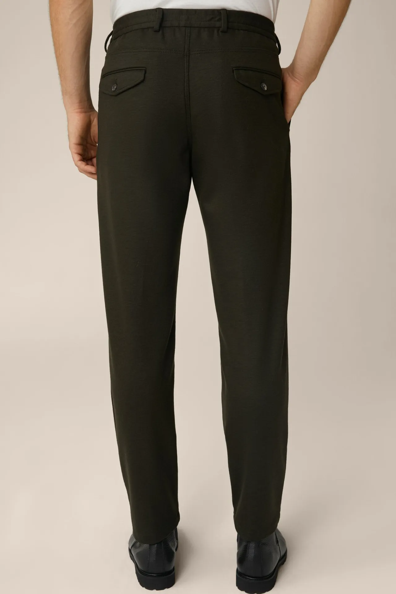 Wolljersey-Baukasten-Hose Floro Mit Bundfalte In Olive*Windsor Online