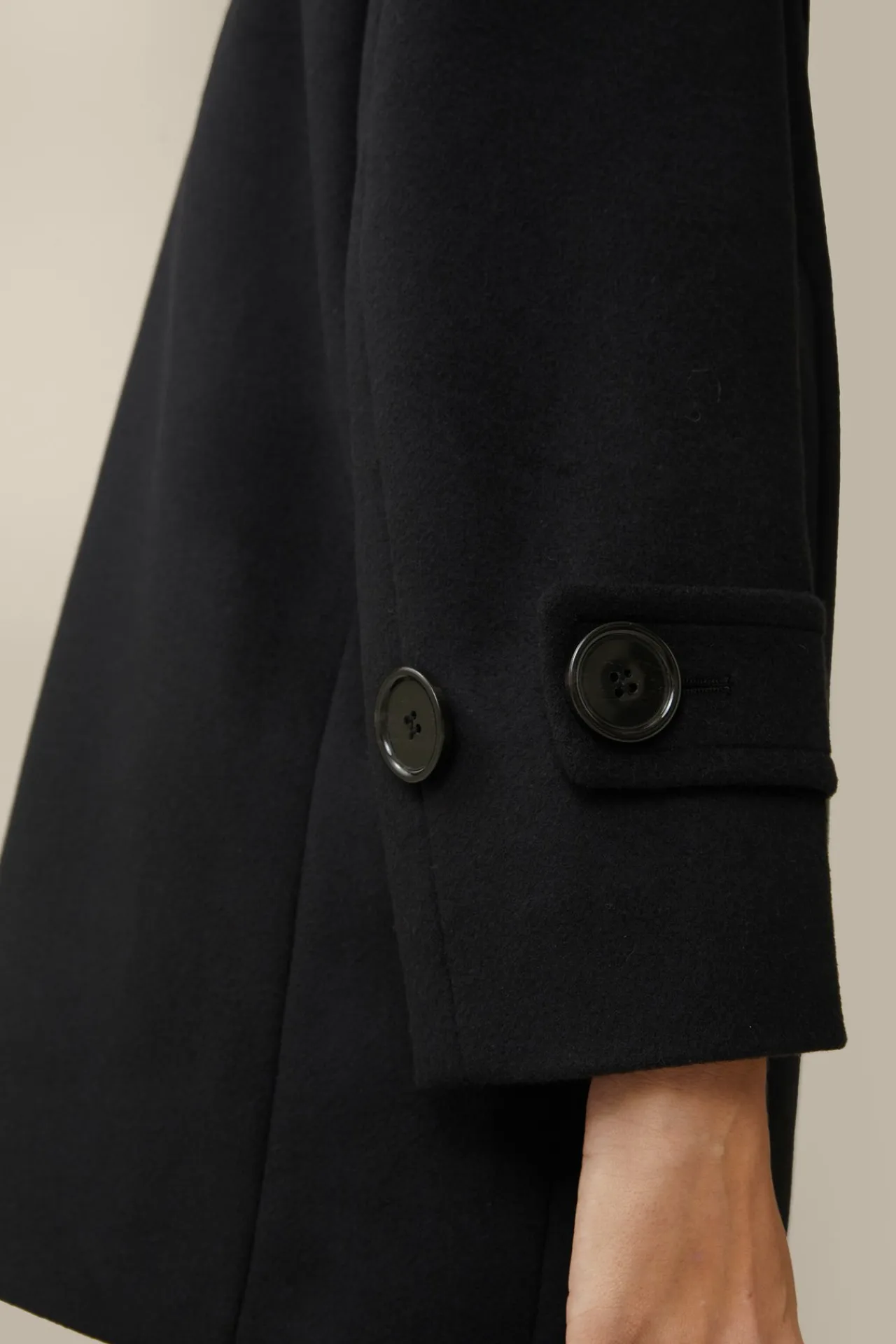 Wollmix-Caban-Jacke Mit Breitem Revers In*Windsor Best