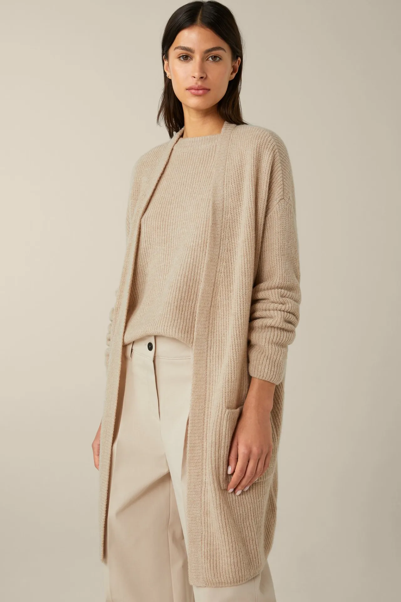 Wollmix-Cardigan Mit Seide Und Cashmere In*Windsor Fashion
