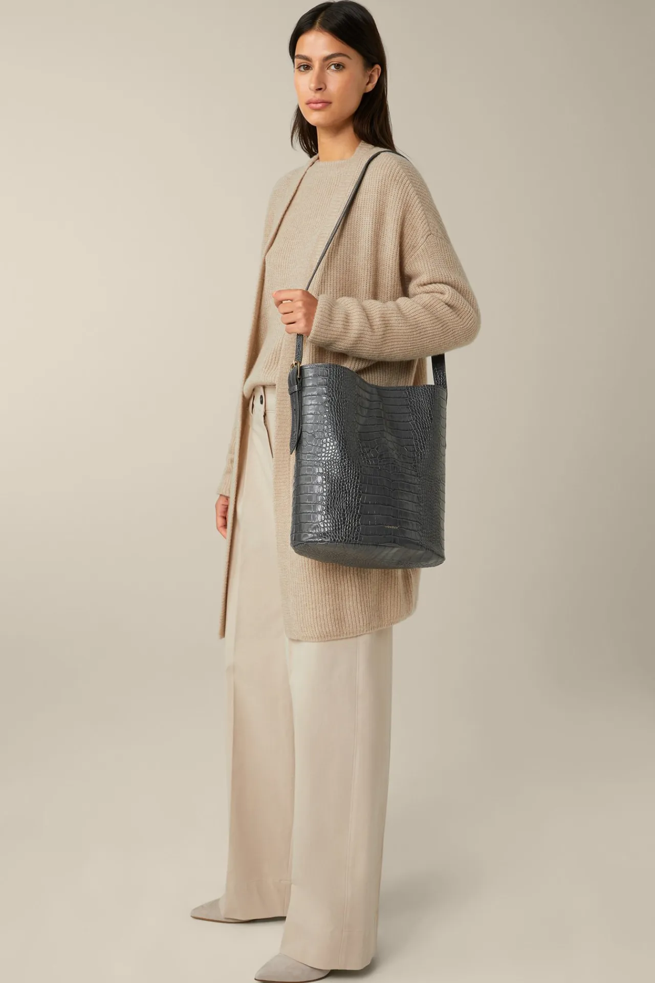 Wollmix-Cardigan Mit Seide Und Cashmere In*Windsor Fashion