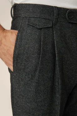 Wollmix-Cashmere-Hose Serpo Mit Bundfalte In*Windsor New