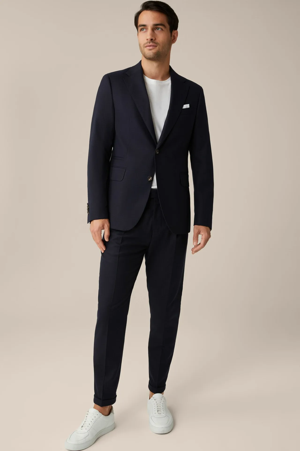 Wollmix-Hose Sapo Mit Bundfalte Und Umschlag In*Windsor Fashion