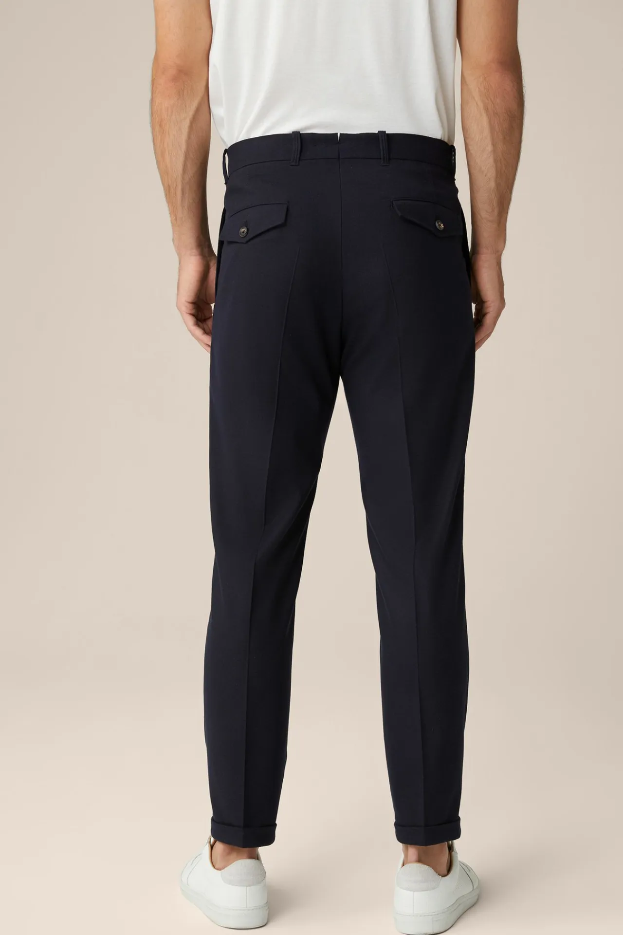 Wollmix-Hose Sapo Mit Bundfalte Und Umschlag In*Windsor Fashion