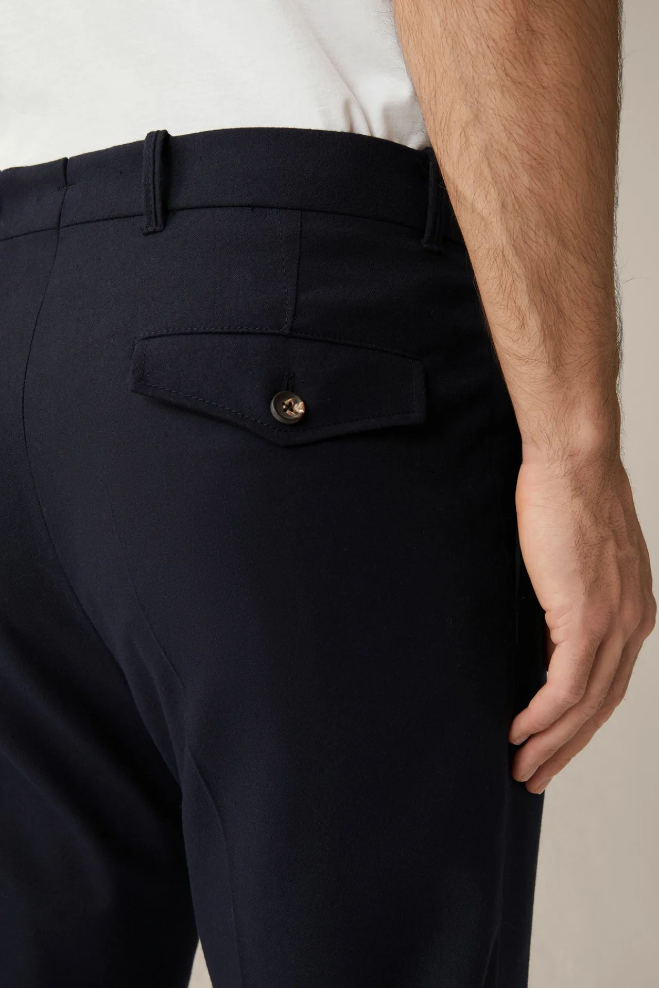 Wollmix-Hose Sapo Mit Bundfalte Und Umschlag In*Windsor Fashion