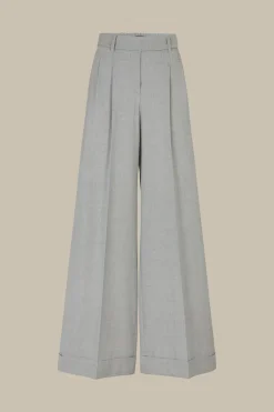 Wollmix-Palazzo-Hose In Hell Melange*Windsor Discount