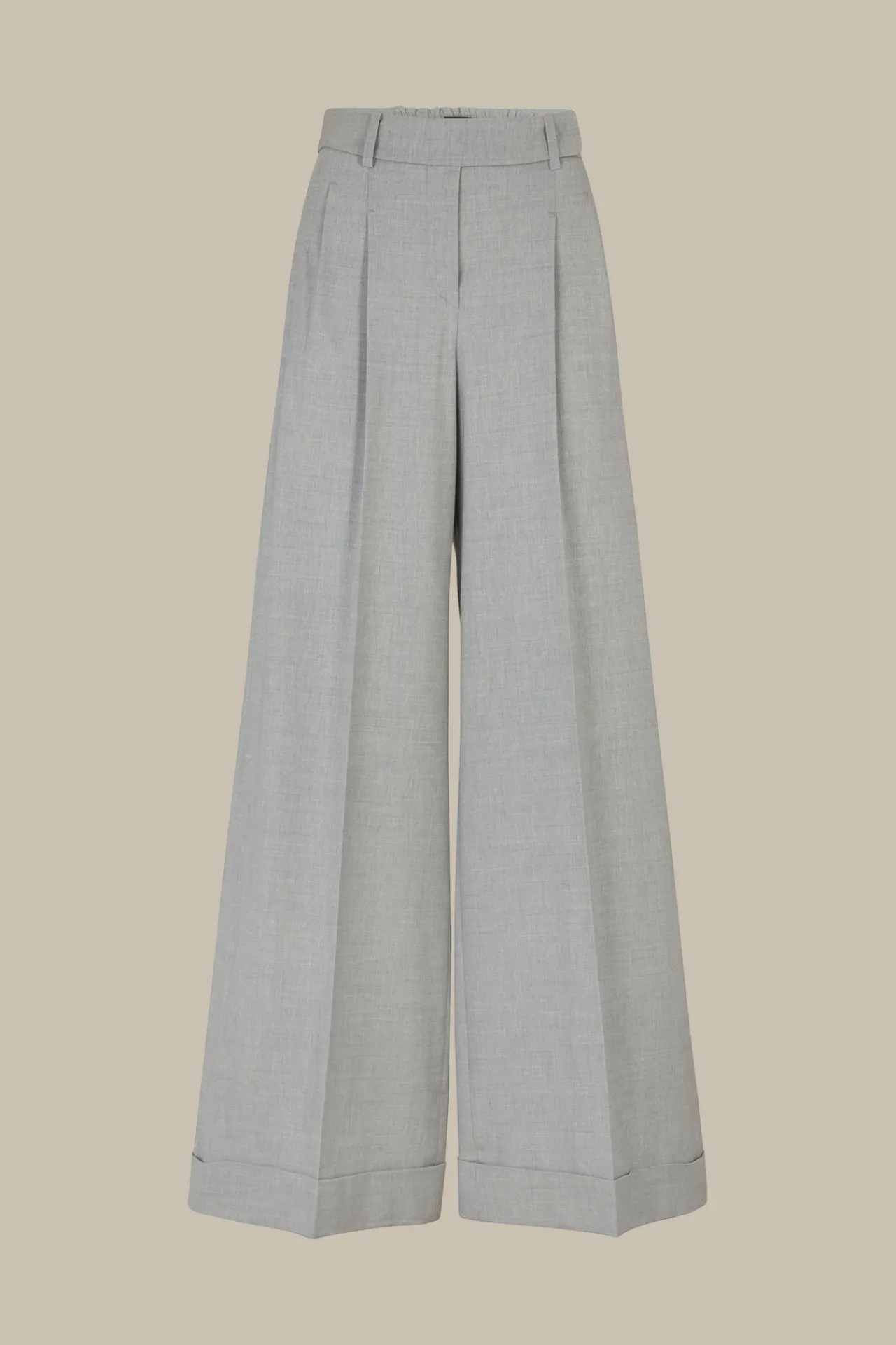 Wollmix-Palazzo-Hose In Hell Melange*Windsor Discount