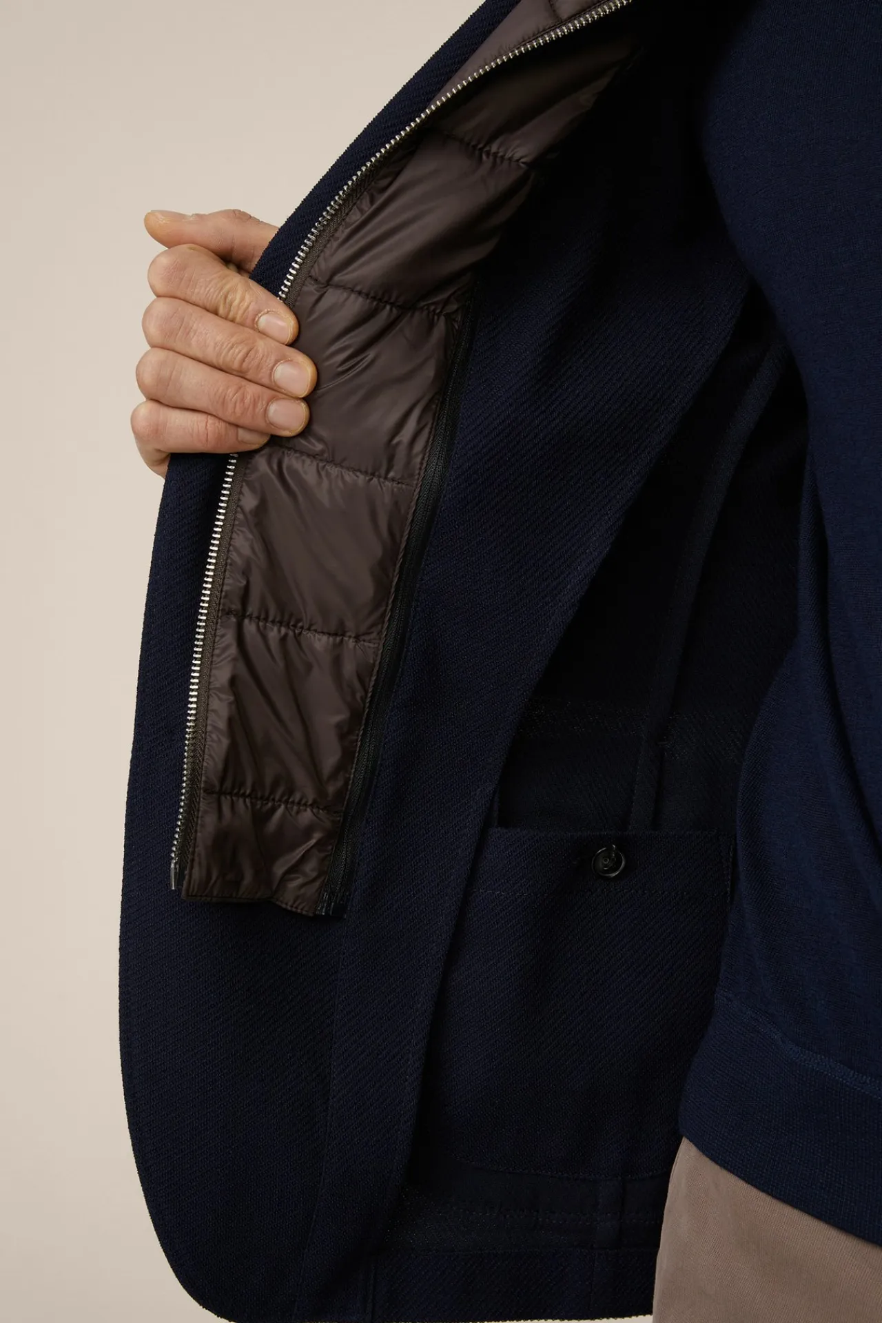 Wollmix-Sakko Triest In Navy Strukturiert*Windsor Sale
