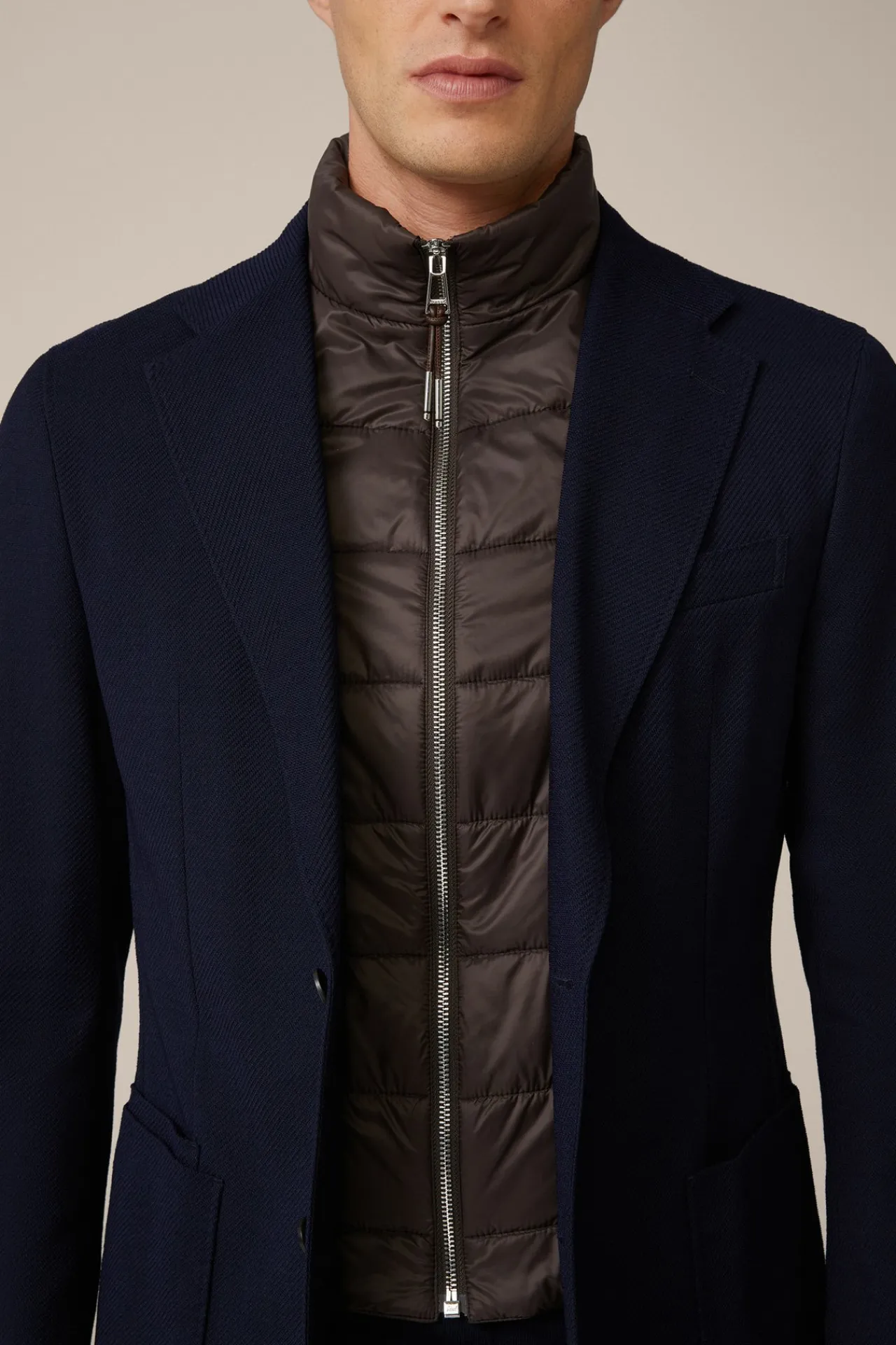 Wollmix-Sakko Triest In Navy Strukturiert*Windsor Sale