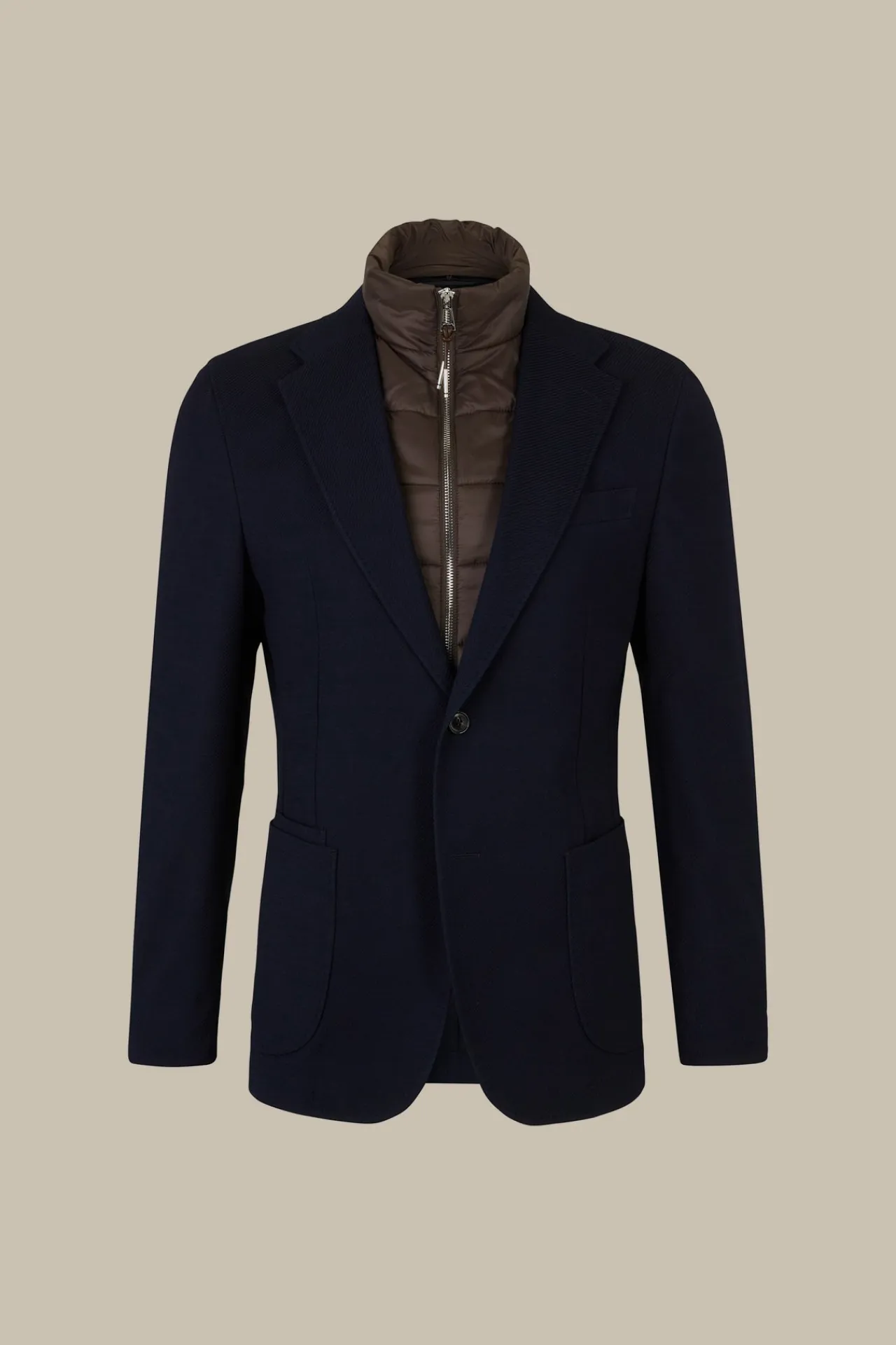 Wollmix-Sakko Triest In Navy Strukturiert*Windsor Sale