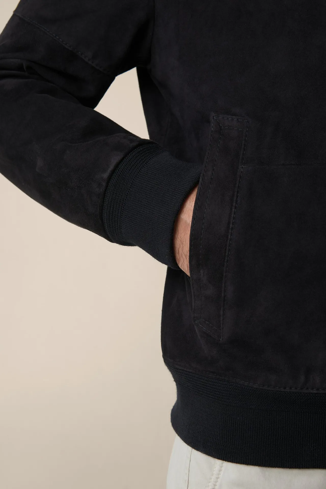 Ziegenvelours-Leder-Blouson Borello In*Windsor Clearance