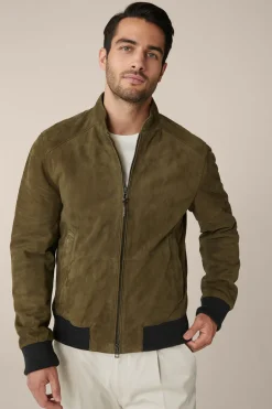 Ziegenvelours-Leder-Blouson Borello In*Windsor Hot
