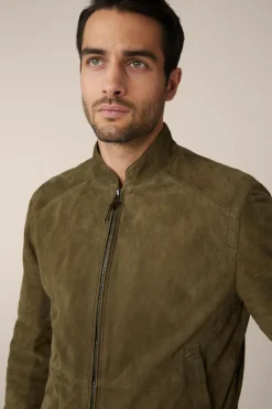 Ziegenvelours-Leder-Blouson Borello In*Windsor Hot
