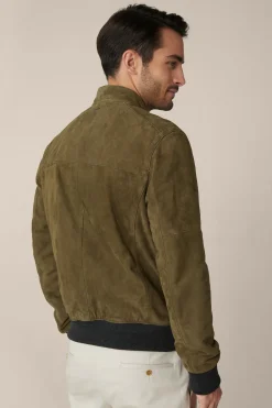 Ziegenvelours-Leder-Blouson Borello In*Windsor Hot