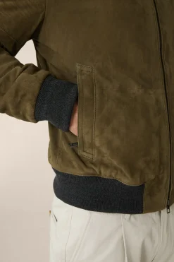 Ziegenvelours-Leder-Blouson Borello In*Windsor Hot