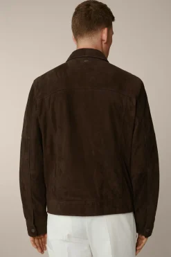 Ziegenvelours-Leder-Blouson Montagnana Mit Umlegekragen In*Windsor Online