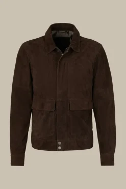 Ziegenvelours-Leder-Blouson Montagnana Mit Umlegekragen In*Windsor Online