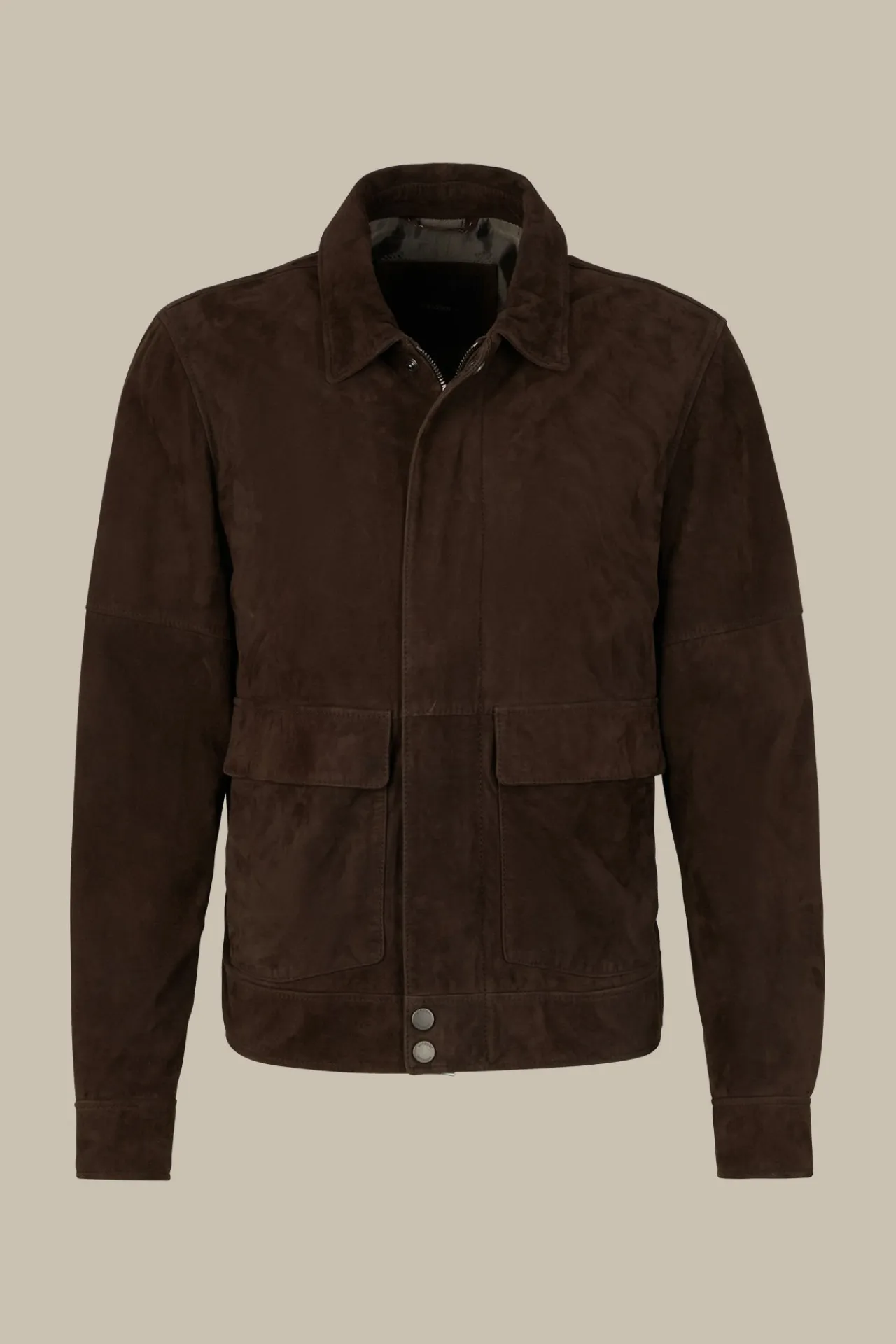 Ziegenvelours-Leder-Blouson Montagnana Mit Umlegekragen In*Windsor Online