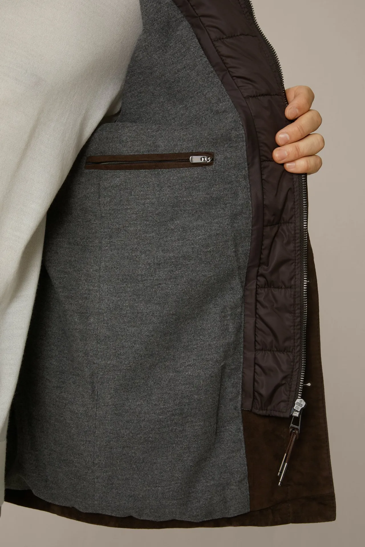 Ziegenvelours-Leder-Fieldjacket Alvaroin Mit Umlegekragen In*Windsor Best